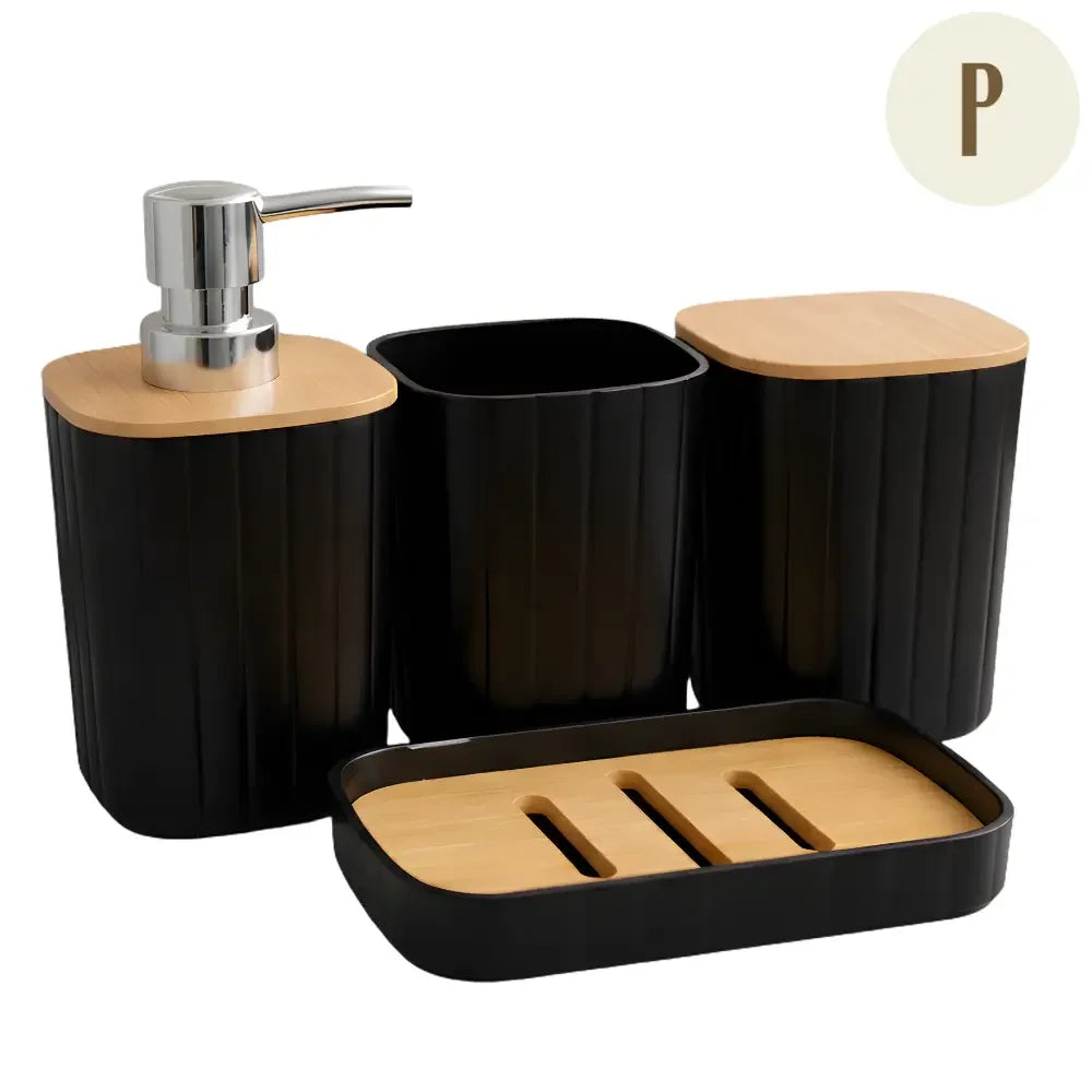 Conjunto Premium de 4 Acessórios - Banheiro e Cozinha