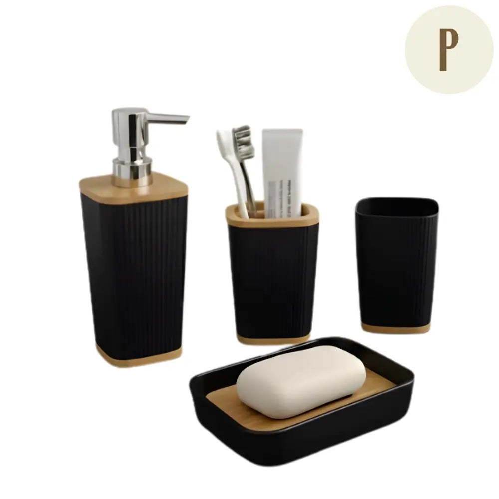 Conjunto Premium de 4 Acessórios - Banheiro e Cozinha