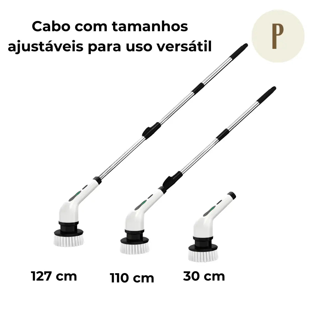 Esfregão Elétrico Versátil 360° Giratório - 3 em 1