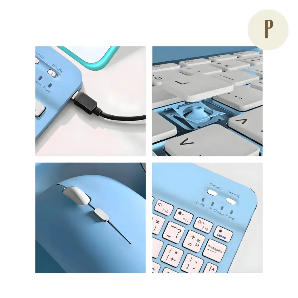Teclado Bluetooth Recarregável - (+Mouse de brinde)