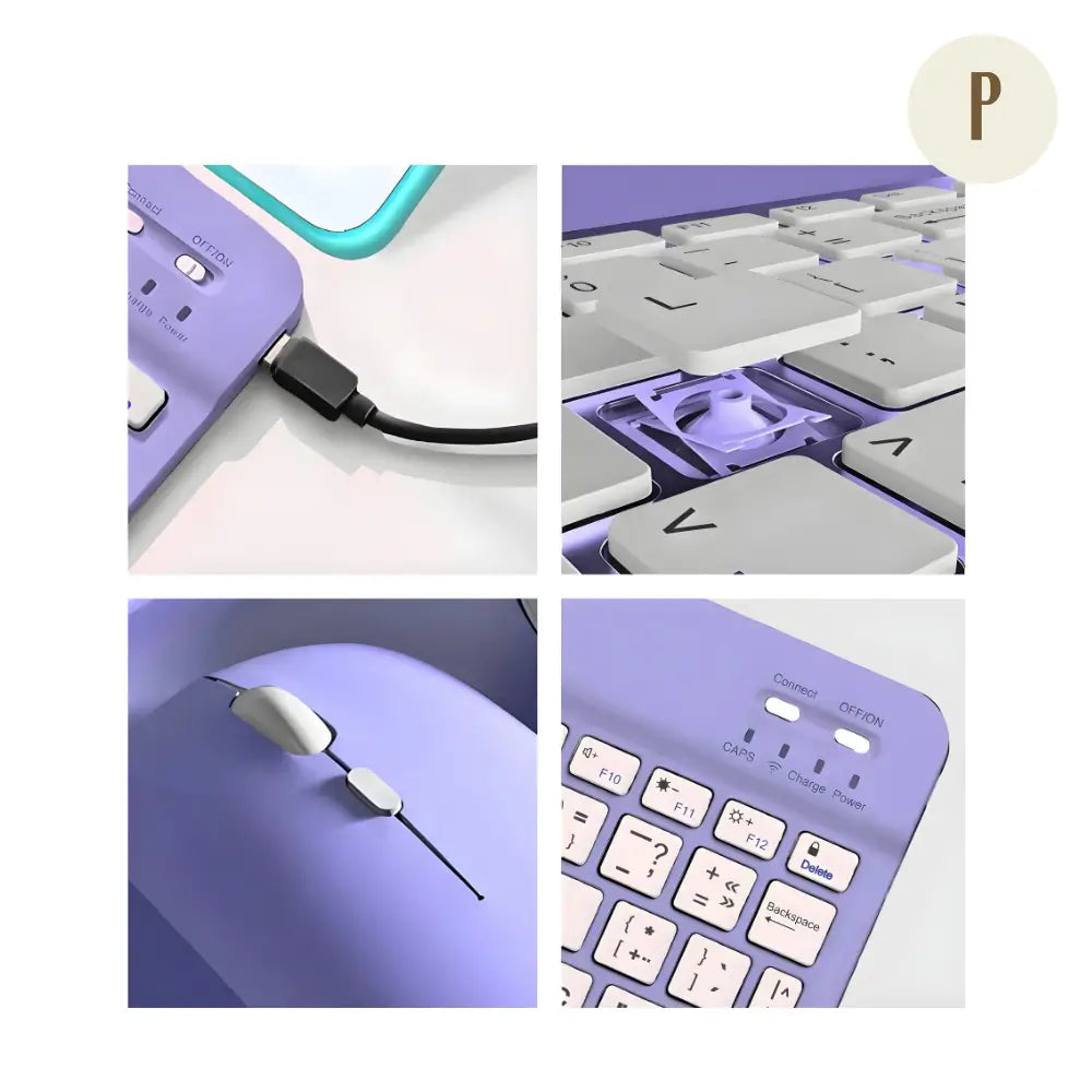 Teclado Bluetooth Recarregável - (+Mouse de brinde)