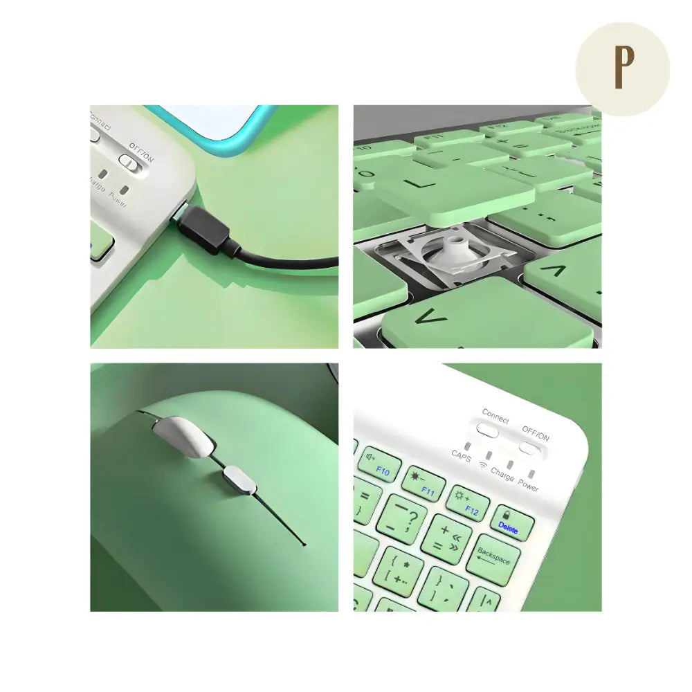 Teclado Bluetooth Recarregável - (+Mouse de brinde)