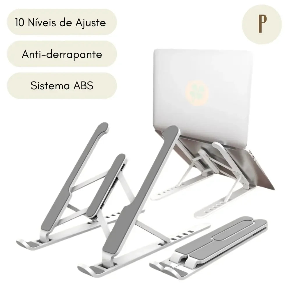 Suporte Ergonômico Ajustável 10 em 1 - Tablet e Notebook (+bolsa compacta de BRINDE)