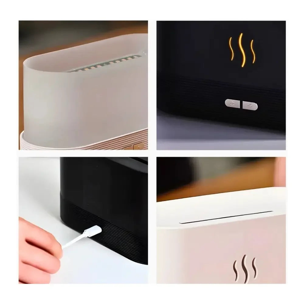 Difusor de Ar Umidificador Chamas - PRETO