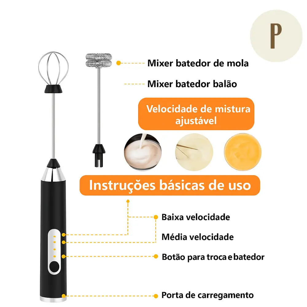 Mini Mixer Elétrico - Recarregável