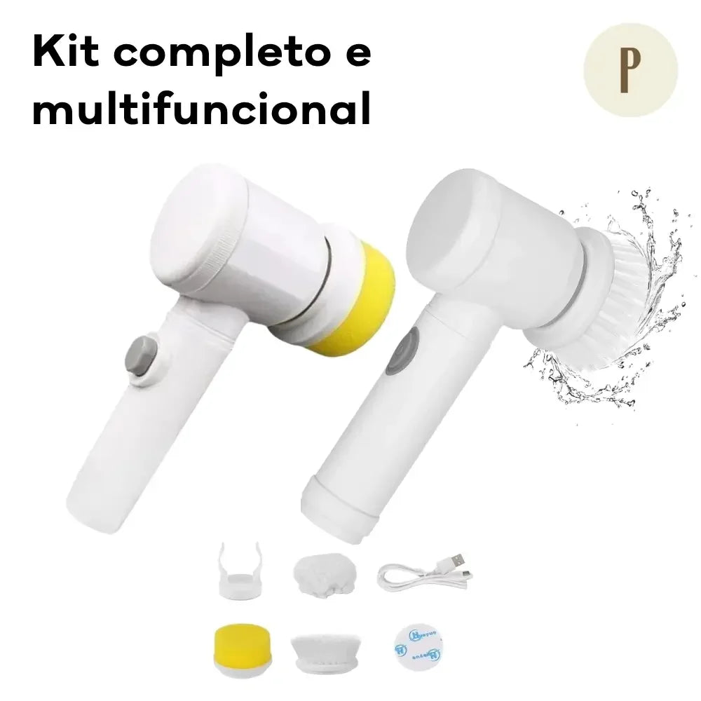Escova Elétrica de Limpeza - Kit 5 em 1 ™