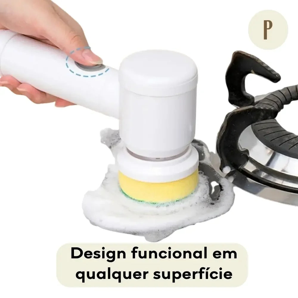 Escova Elétrica de Limpeza - Kit 5 em 1 ™