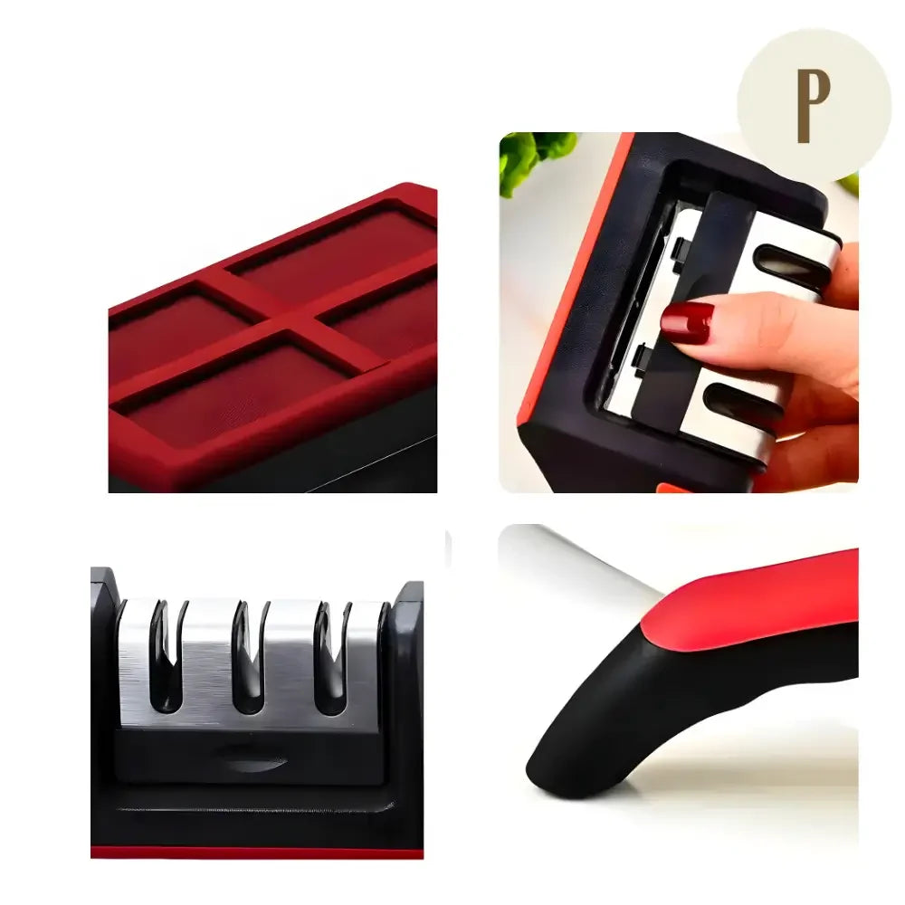 Afiador de Facas 3 em 1 - Aço Inox