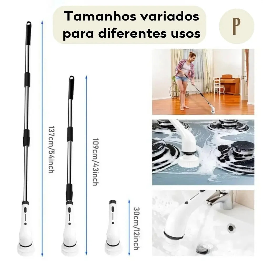 Mop Elétrico Giratório - 9 em 1 + Oferta Exclusiva ™