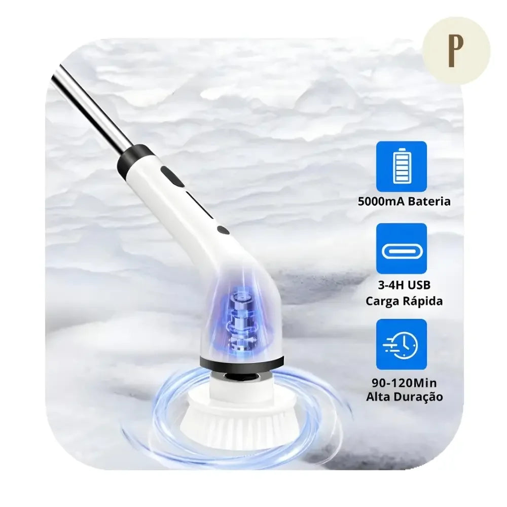 Mop Elétrico Giratório - 9 em 1 + Oferta Exclusiva ™