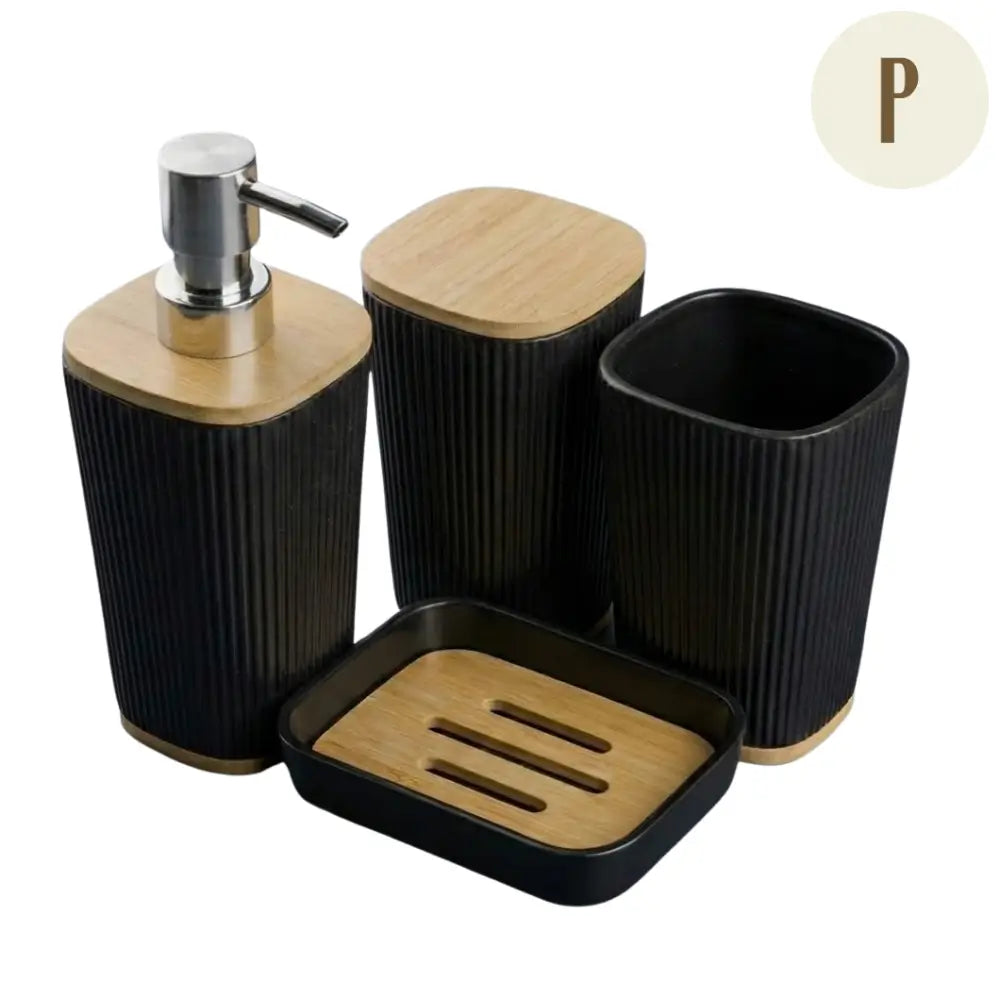 Conjunto Premium de 4 Acessórios - Banheiro e Cozinha