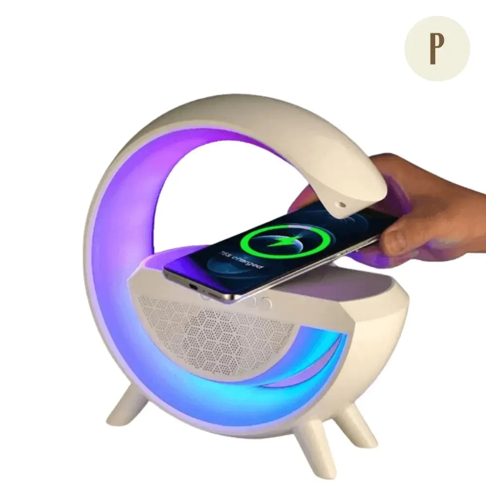 Luminária Smart Station ™ - Carregador por Indução + LED