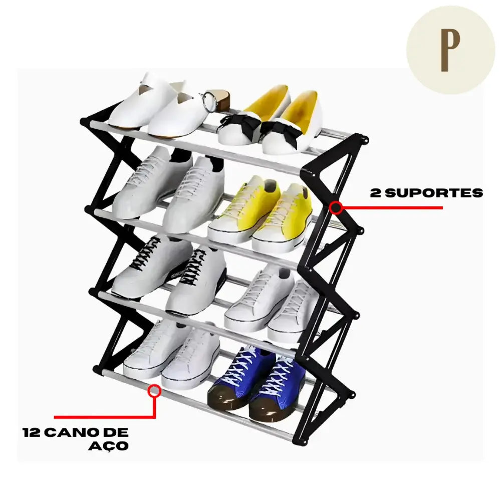 Sapateira Prateleira Montável - 4 Andares
