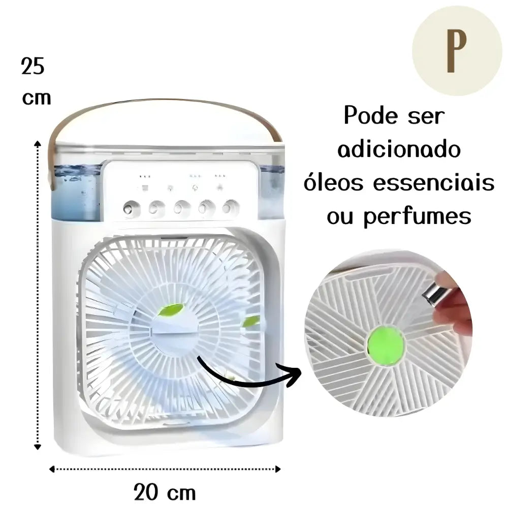 Ventilador Portátil de Mesa - Umidificador