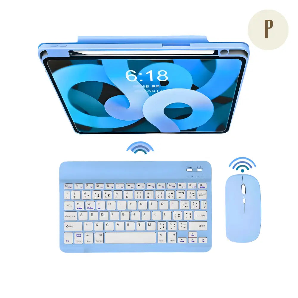 Teclado Bluetooth Recarregável - (+Mouse de brinde)