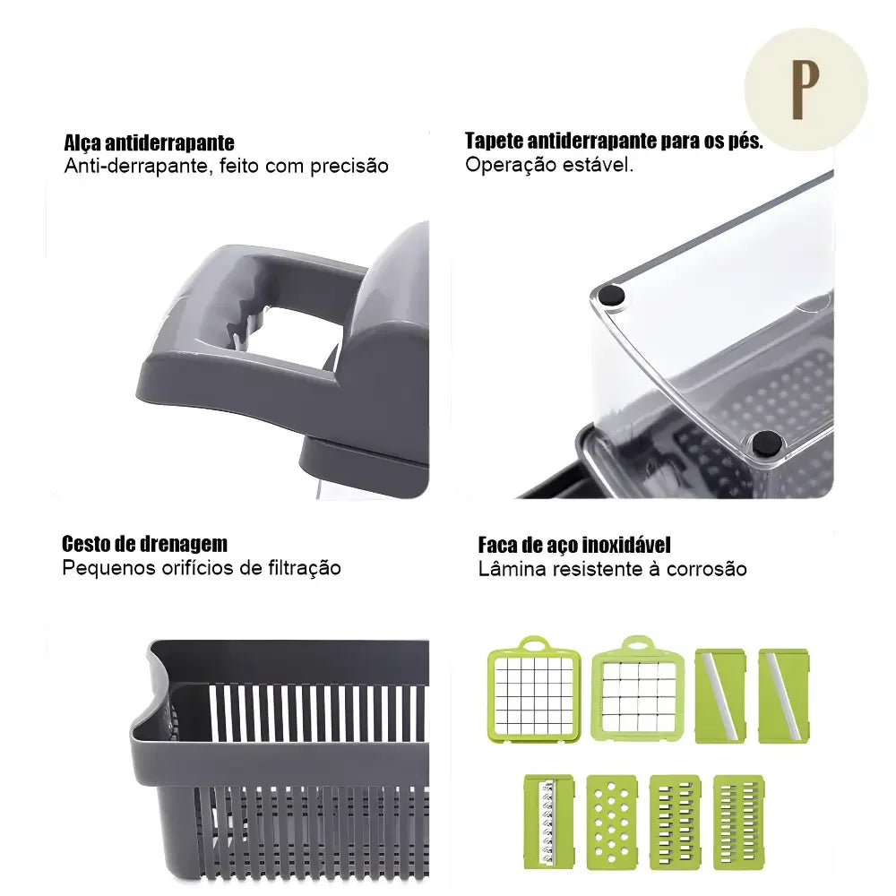 Cortador de Legumes Multiuso - Kit 16 em 1 + Oferta Exclusiva