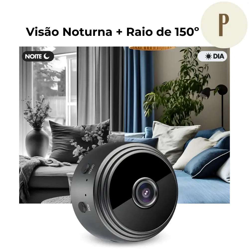 Mini Câmera A9 com Visão Noturna - Sensor e Wi-fi